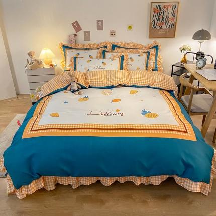 91家纺网 家纺一手货源 找家纺 （总）维娜斯 2021新款韩版斜纹大版磨毛四件套