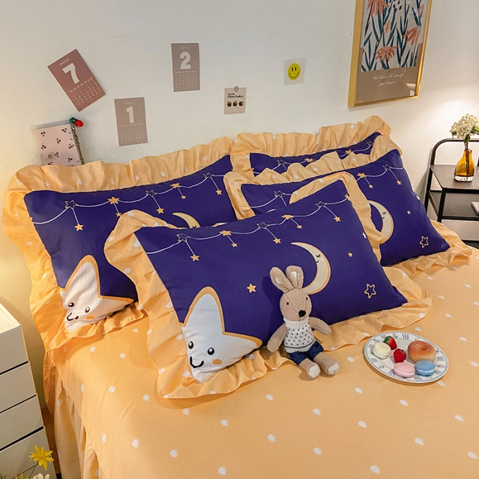 91家纺网 家纺一手货源 找家纺 维娜斯 2021新款韩版斜纹大版磨毛四件套 我的家园