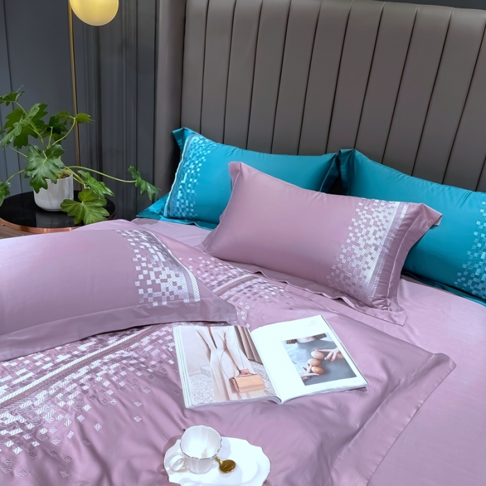 91家纺网 家纺一手货源 找家纺 （总）榻尚家居 2021新款80长绒棉精品刺绣四件套