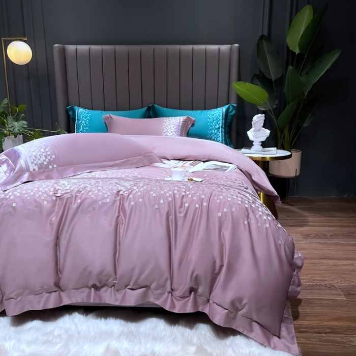 91家纺网 家纺一手货源 找家纺 （总）榻尚家居 2021新款80长绒棉精品刺绣四件套