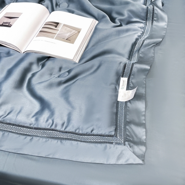 91家纺网 家纺一手货源 找家纺 榻尚家居2021新款天丝夏被床单款床笠款四件套夏绿