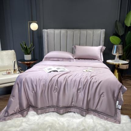 91家纺网 家纺一手货源 找家纺 榻尚家居2021新款天丝夏被床单款床笠款四件套夏紫