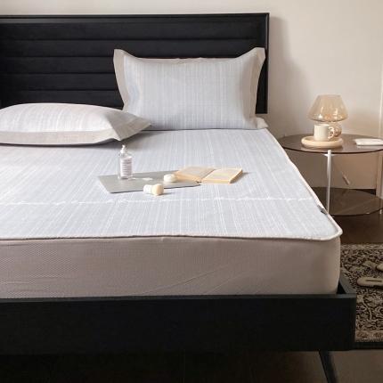 2021新款高端可水洗冰丝席提花床笠款 奥黛丽灰