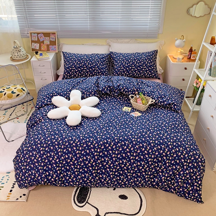 91家纺网 家纺一手货源 找家纺 田野家纺 2021新款初夏全棉四件套 萌萌猪