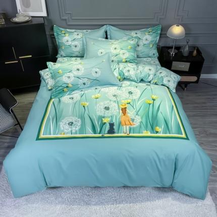 91家纺网 家纺一手货源 找家纺 （总）金爱家 2021新款大版磨毛花卉系列四件套