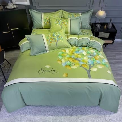 91家纺网 家纺一手货源 找家纺 （总）金爱家 2021新款大版磨毛花卉系列四件套