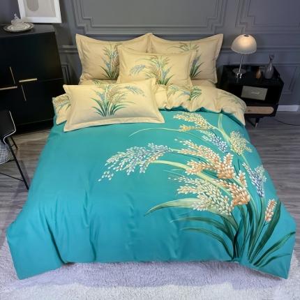 91家纺网 家纺一手货源 找家纺 （总）金爱家 2021新款大版磨毛花卉系列四件套