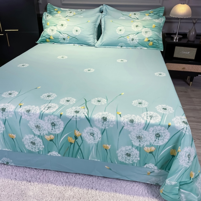 91家纺网 家纺一手货源 找家纺 （总）金爱家 2021新款大版磨毛花卉系列四件套