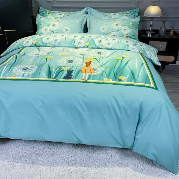 91家纺网 家纺一手货源 找家纺 （总）金爱家 2021新款大版磨毛花卉系列四件套