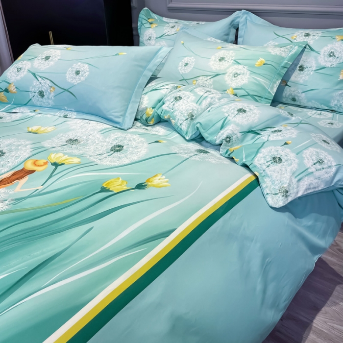 91家纺网 家纺一手货源 找家纺 （总）金爱家 2021新款大版磨毛花卉系列四件套