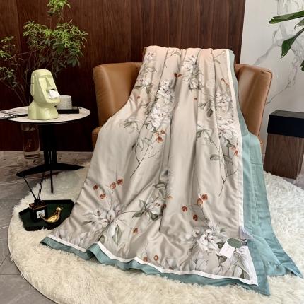 JUICY 橘滋家纺 2021新款60天丝棉印花夏被 邑尘-灰卡其