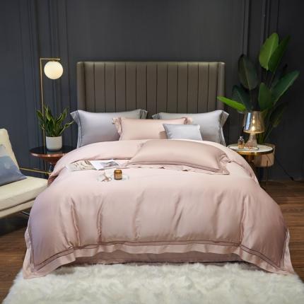 91家纺网 家纺一手货源 找家纺 时亿家居 2021新款80天丝瑞丽镂空四件套 瑞丽海盐粉