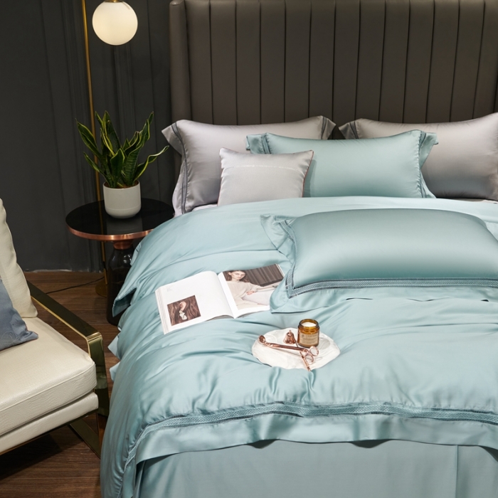 91家纺网 家纺一手货源 找家纺 （总）时亿家居 2021新款80天丝瑞丽镂空四件套