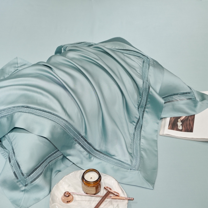 91家纺网 家纺一手货源 找家纺 （总）时亿家居 2021新款80天丝瑞丽镂空四件套