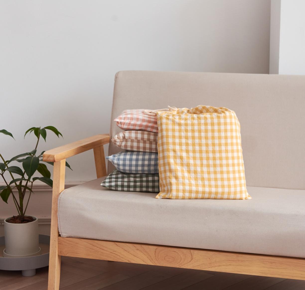 91家纺网 家纺一手货源 找家纺 无印色织全棉水洗棉酒店隔脏睡袋便携式出差旅游行单双人床单被套