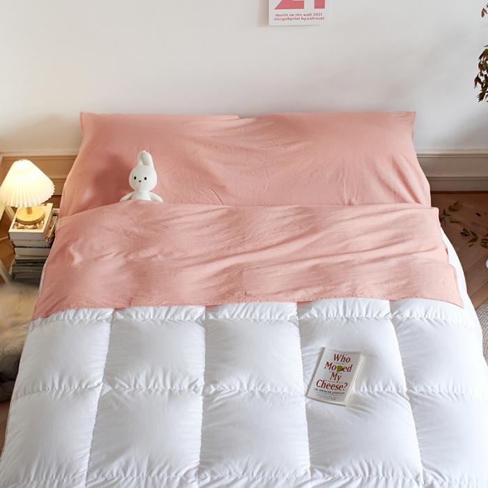 91家纺网 家纺一手货源 找家纺 无印色织全棉水洗棉酒店隔脏睡袋便携式出差旅游行单双人床单被套