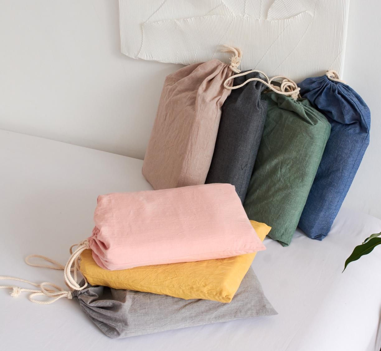 91家纺网 家纺一手货源 找家纺 无印色织全棉水洗棉酒店隔脏睡袋便携式出差旅游行单双人床单被套