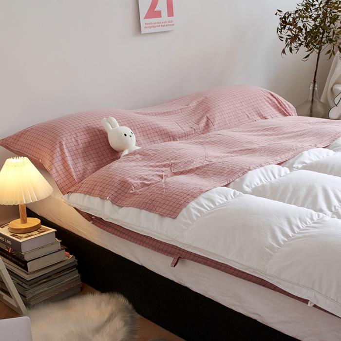 91家纺网 家纺一手货源 找家纺 无印色织全棉水洗棉酒店隔脏睡袋便携式出差旅游行单双人床单被套