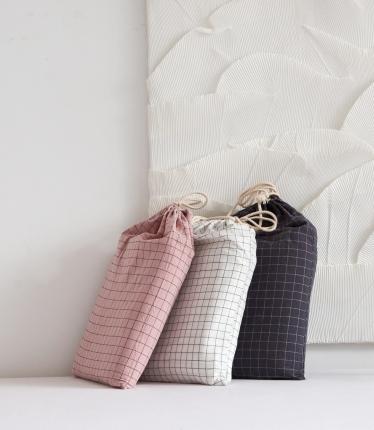 无印色织全棉水洗棉酒店隔脏睡袋便携式出差旅游行单双人床单被套