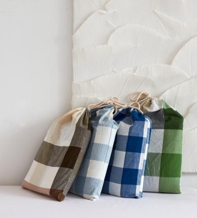 无印色织全棉水洗棉酒店隔脏睡袋便携式出差旅游行单双人床单被套