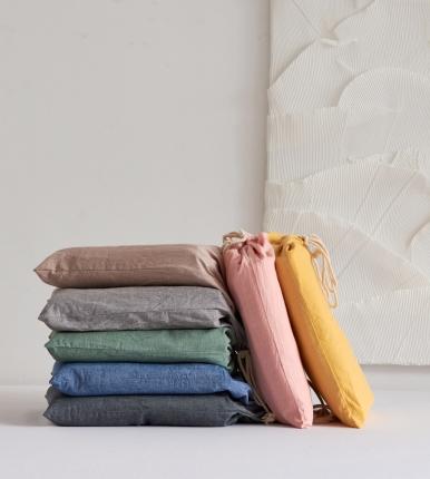 无印色织全棉水洗棉酒店隔脏睡袋便携式出差旅游行单双人床单被套