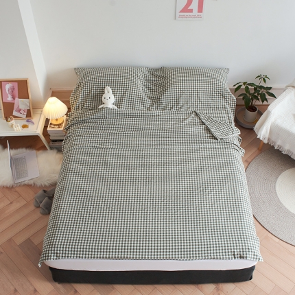 91家纺网 家纺一手货源 找家纺 无印色织全棉水洗棉酒店隔脏睡袋便携式出差旅游行单双人床单被套