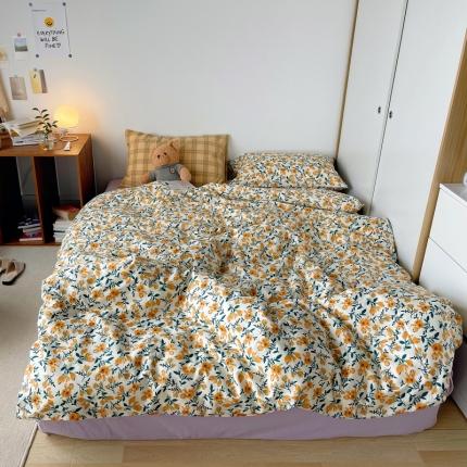 91家纺网 家纺一手货源 找家纺 希文 2021新款混搭全棉印花水洗棉四件套 迷迭香