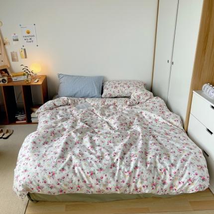 91家纺网 家纺一手货源 找家纺 （总）希文 2021新款混搭全棉印花水洗棉四件套