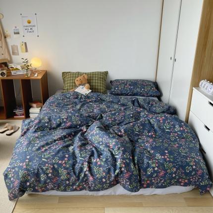 91家纺网 家纺一手货源 找家纺 （总）希文 2021新款混搭全棉印花水洗棉四件套