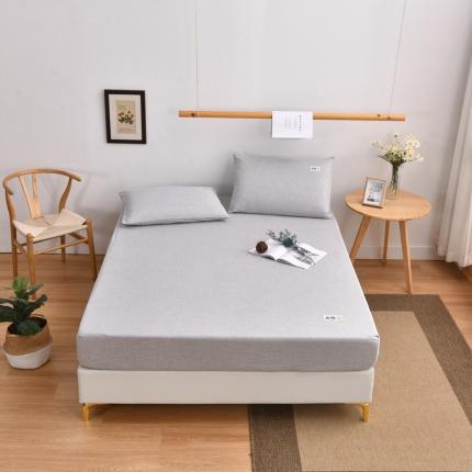 91家纺网 家纺一手货源 找家纺 21度c 2021新款亲肤彩棉床笠 浅灰