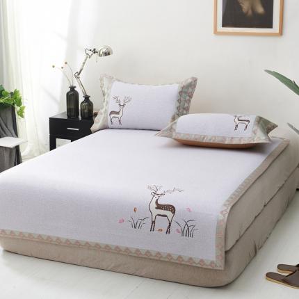 91家纺网 家纺一手货源 找家纺 （总）朵美 2021新款中式养生印尼绣花藤席