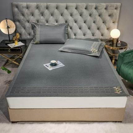 91家纺网 家纺一手货源 找家纺 （总）朵美 2021新款新中式养生印尼绣花藤席经典款