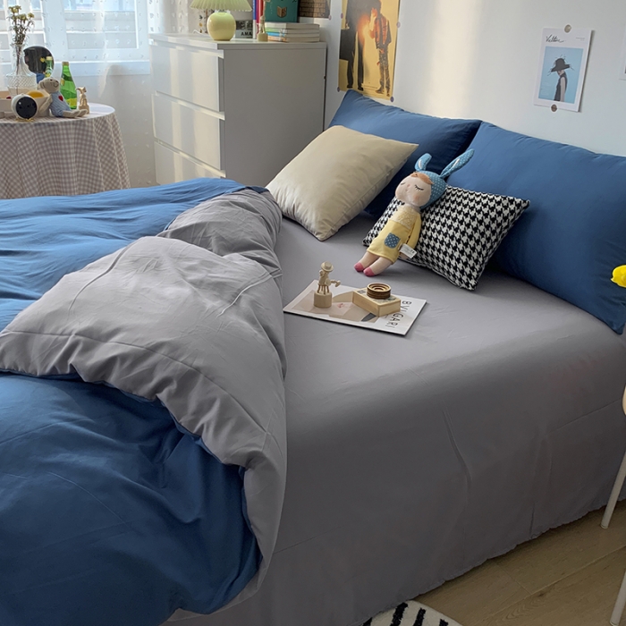 91家纺网 家纺一手货源 找家纺 （总）曼谷 新款纯色双拼四件套