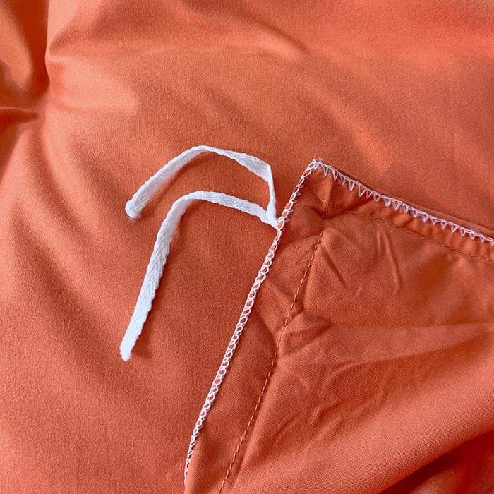 91家纺网 家纺一手货源 找家纺 曼谷 新款纯色双拼四件套 AA艾玛橙