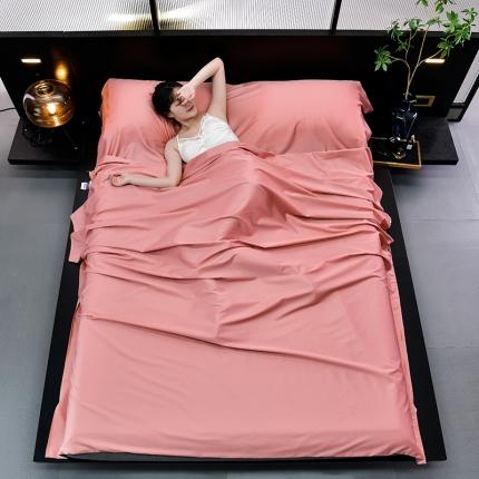 91家纺网 家纺一手货源 找家纺 浩宇全棉旅行睡袋60支长绒棉便携式住酒店隔脏单双人纯棉胭脂粉