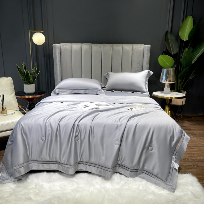 91家纺网 家纺一手货源 找家纺 榻尚家居奥地利天丝夏被床单款床笠款四件套 夏灰