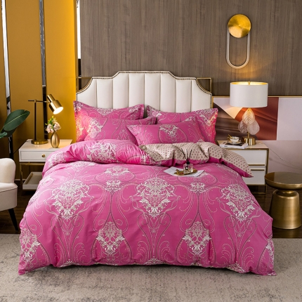 91家纺网 家纺一手货源 找家纺 星期三 2021新款全棉13372花型单被套（加老板微信有会员价） 华贵倾城