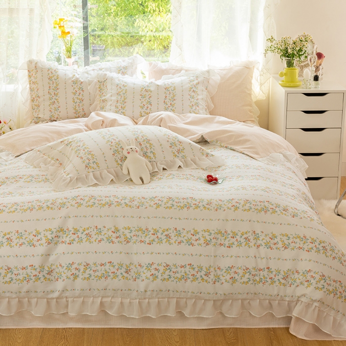 91家纺网 家纺一手货源 找家纺 千朵 2021新款全棉四件套 爱慕