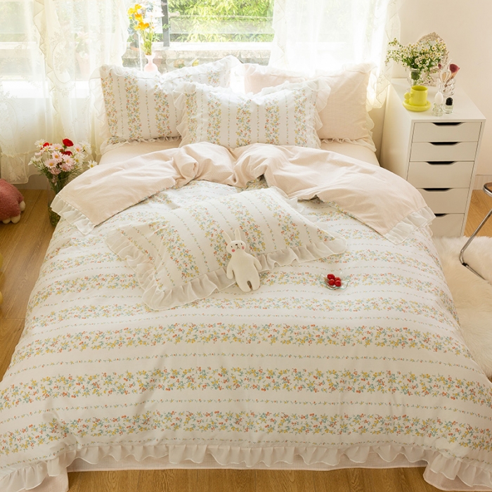 91家纺网 家纺一手货源 找家纺 千朵 2021新款全棉四件套 爱慕