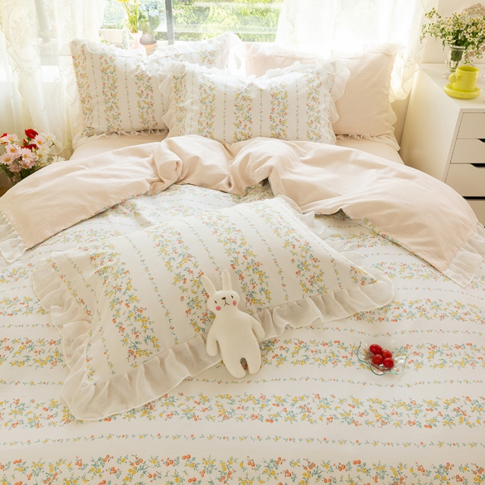 91家纺网 家纺一手货源 找家纺 千朵 2021新款全棉四件套 爱慕