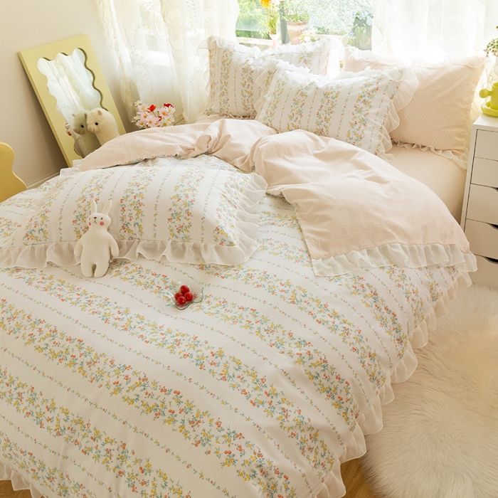 91家纺网 家纺一手货源 找家纺 千朵 2021新款全棉四件套 爱慕