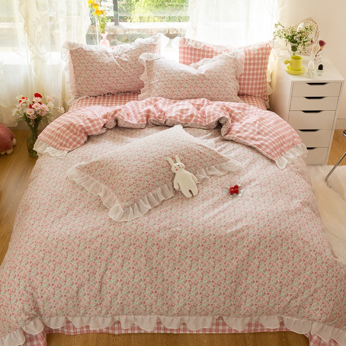 91家纺网 家纺一手货源 找家纺 千朵 2021新款全棉四件套 初见