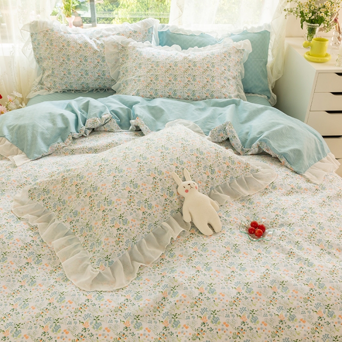 91家纺网 家纺一手货源 找家纺 千朵 2021新款全棉四件套 时光拼接款