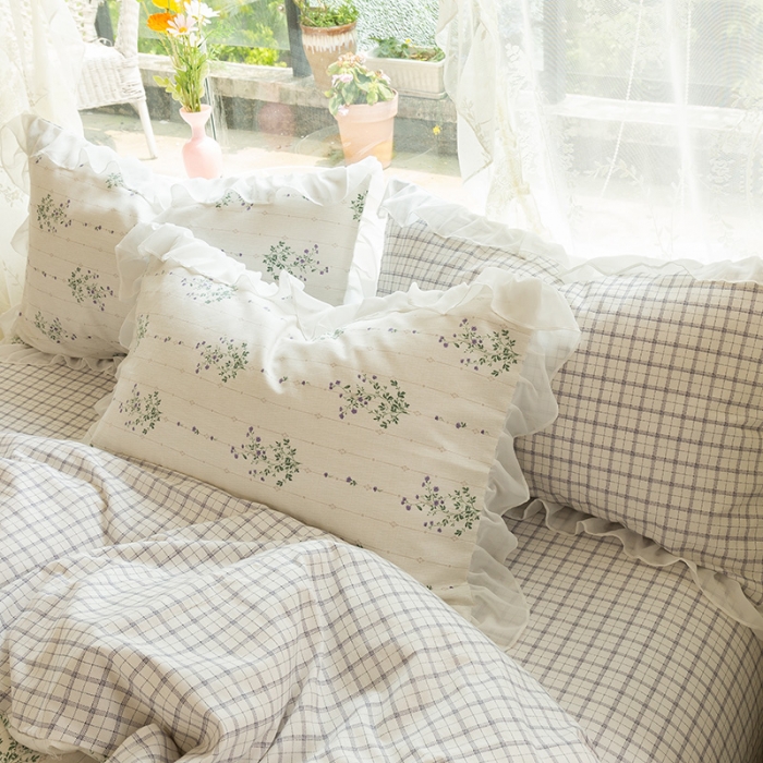 91家纺网 家纺一手货源 找家纺 千朵 2021新款全棉四件套 夕颜