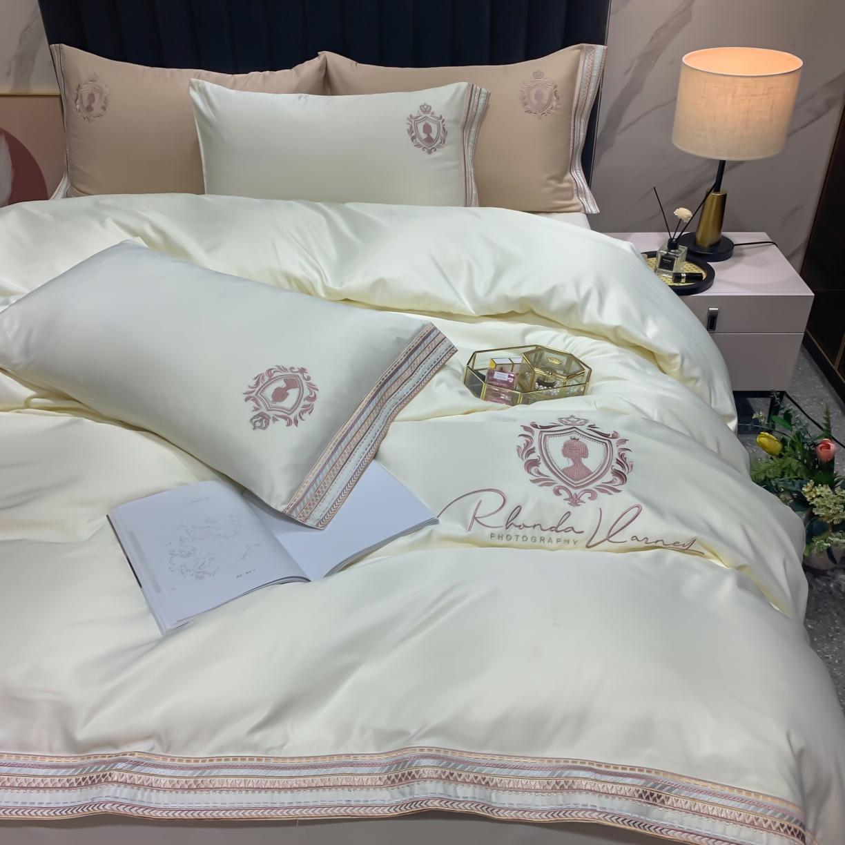 91家纺网 家纺一手货源 找家纺 （总）安妮家居 2021新款水洗真丝刺绣四件套-奈雪系列