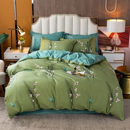 91家纺网 家纺一手货源 找家纺 （总2）星期三 2021新款花卉系列全棉13372四件套（加老板微信有会员价）