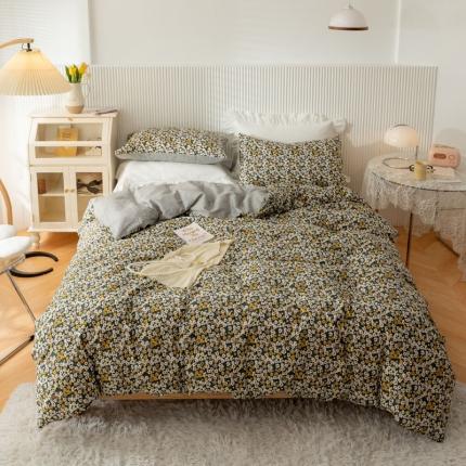 91家纺网 家纺一手货源 找家纺 梦家居 2021新款全棉小碎花系列四件套 半夏