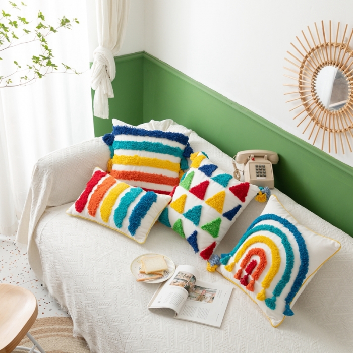 91家纺网 家纺一手货源 找家纺 （总）918拾朵家居 2021新款摩洛哥凡簇绒抱枕卡马拉