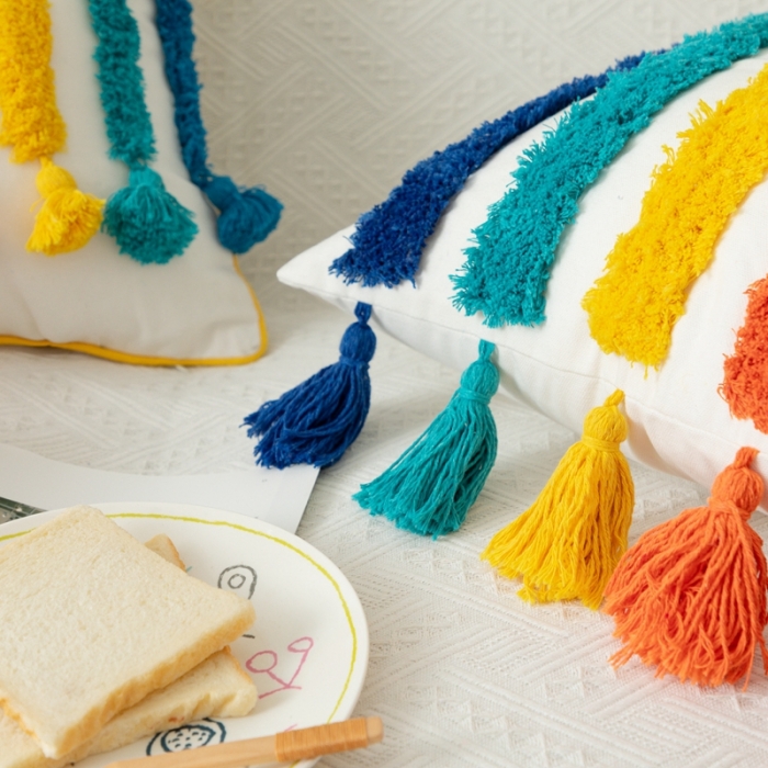 91家纺网 家纺一手货源 找家纺 （总）918拾朵家居 2021新款摩洛哥凡簇绒抱枕卡马拉