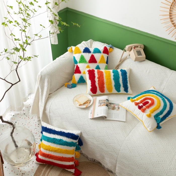 91家纺网 家纺一手货源 找家纺 （总）918拾朵家居 2021新款摩洛哥凡簇绒抱枕卡马拉